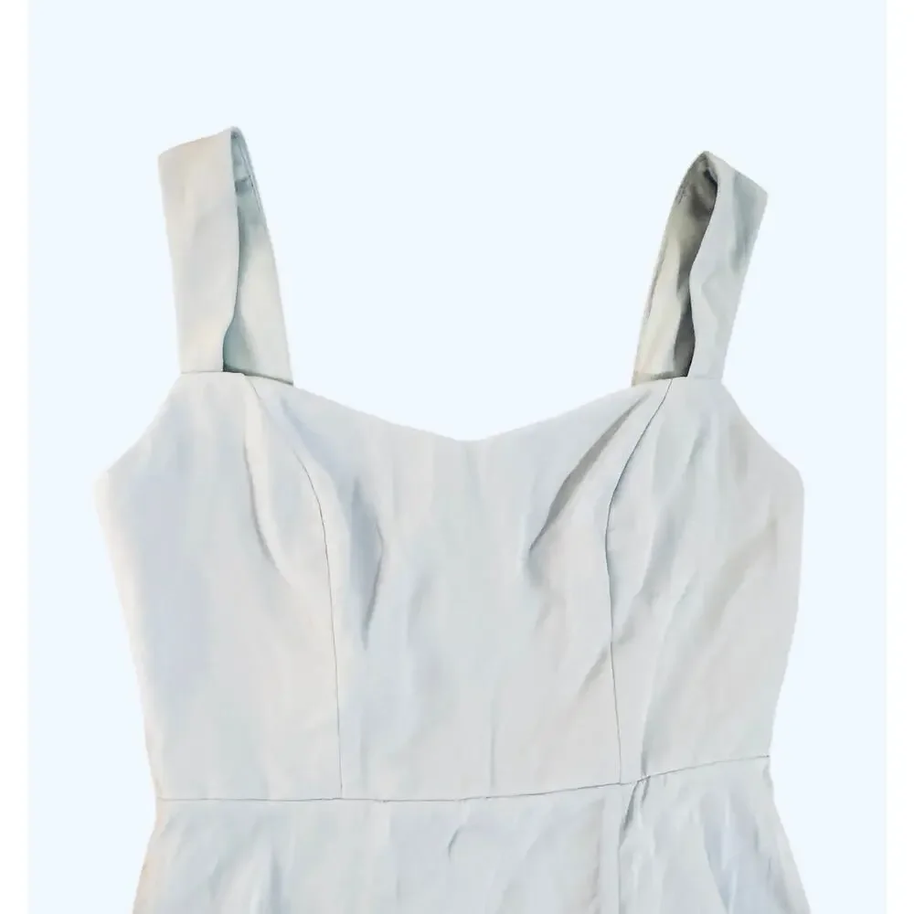 NWT After Six CONTOURED WIDE STRAP SWEETHEART MAXI DRESS IN SKY BLUE SZ 8R - Picture 4 of 11
